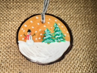 Snowman in the Woods Ornament