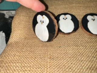 Penguin Wood Ornament