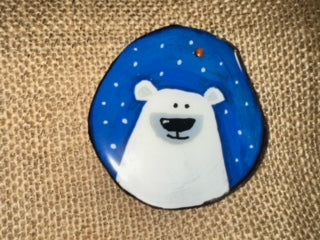 Polar Bear Wood Ornament
