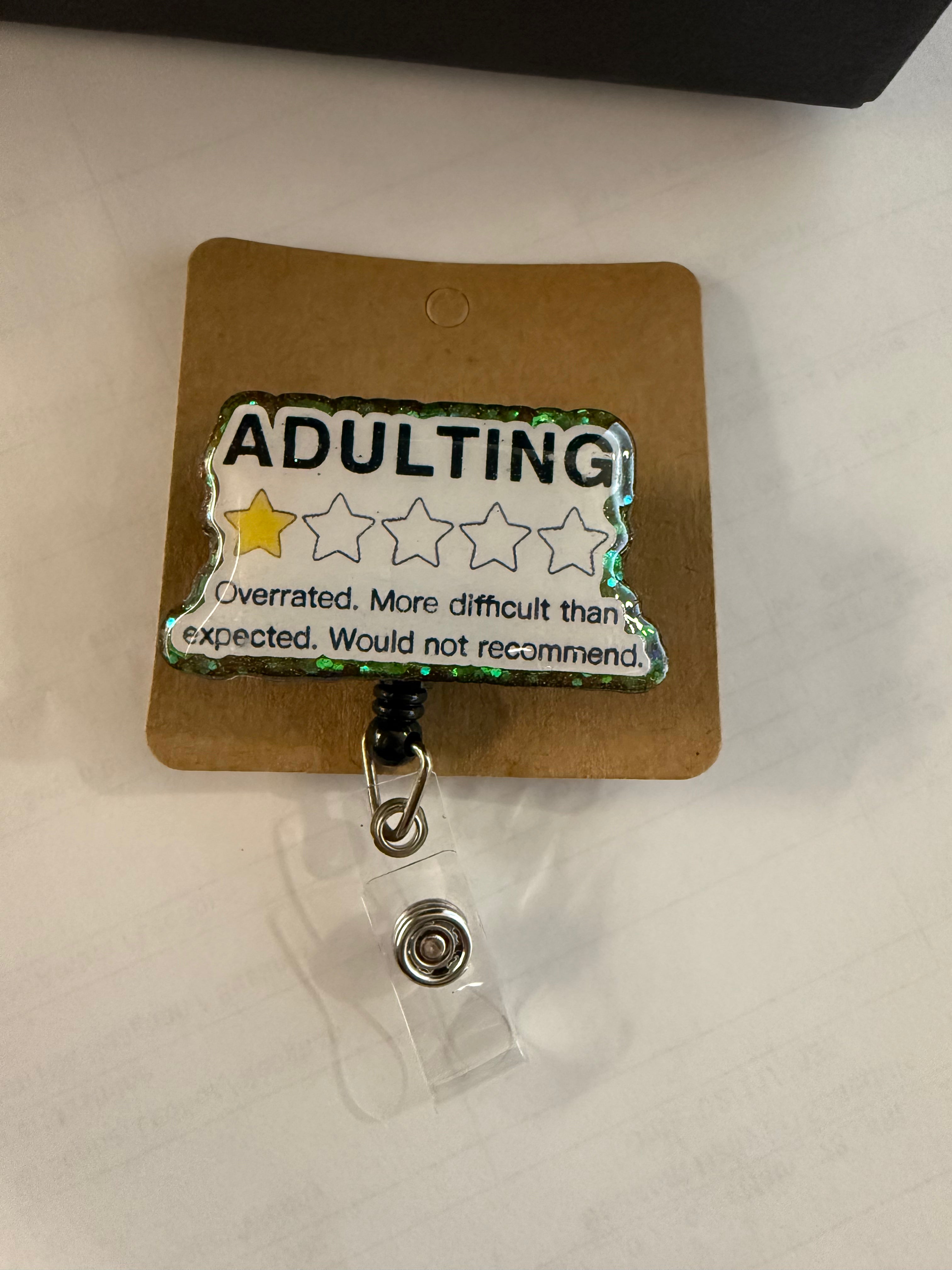 Adulting Badge Reel