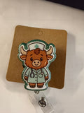 Highland Nurse Badge Reel