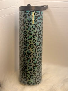 Aqua Cheetah - 30oz tumbler