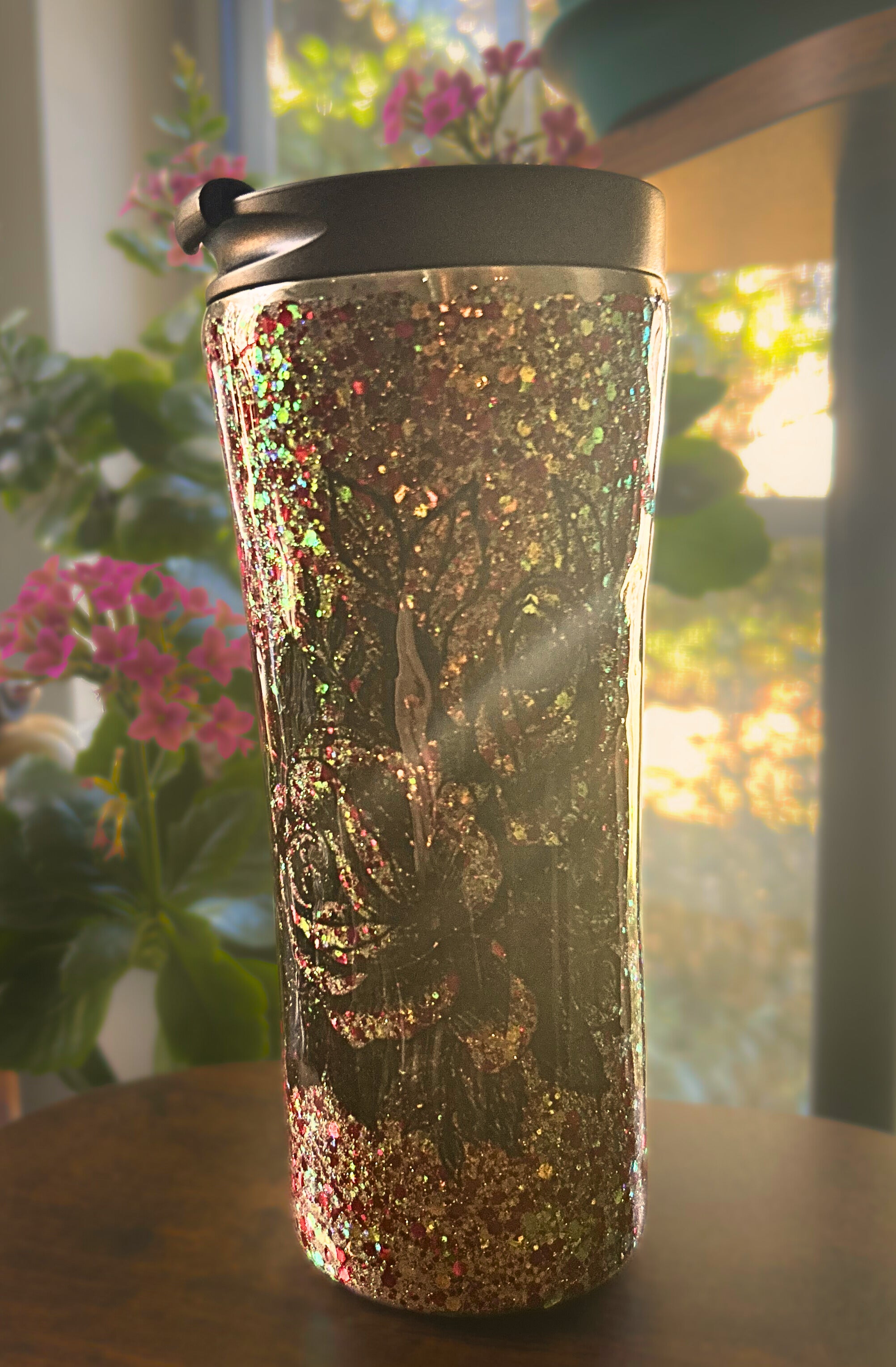16oz Glittering Rose Tumbler