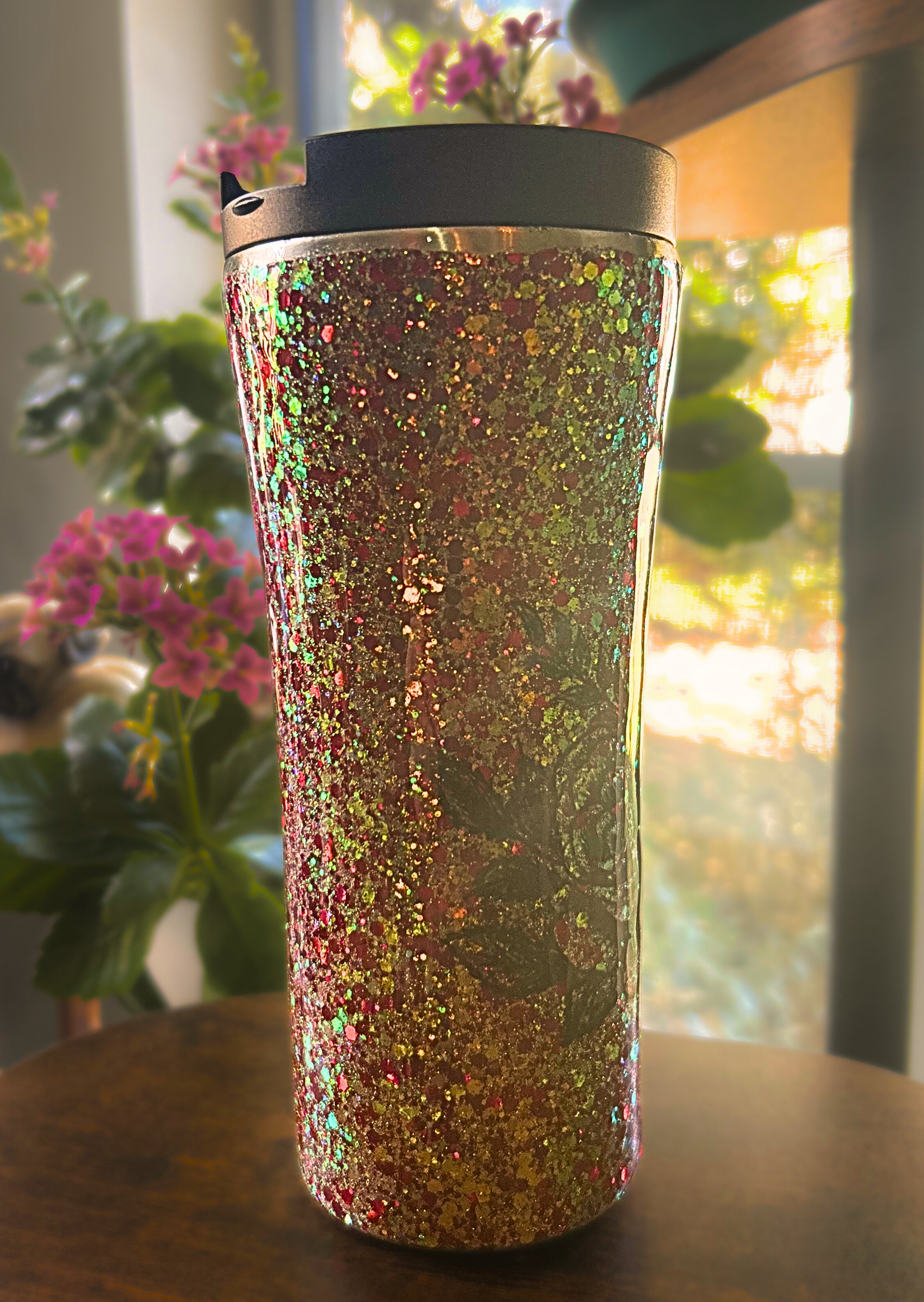 16oz Glittering Rose Tumbler