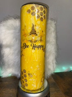 Bee Happy Tumbler - 30oz